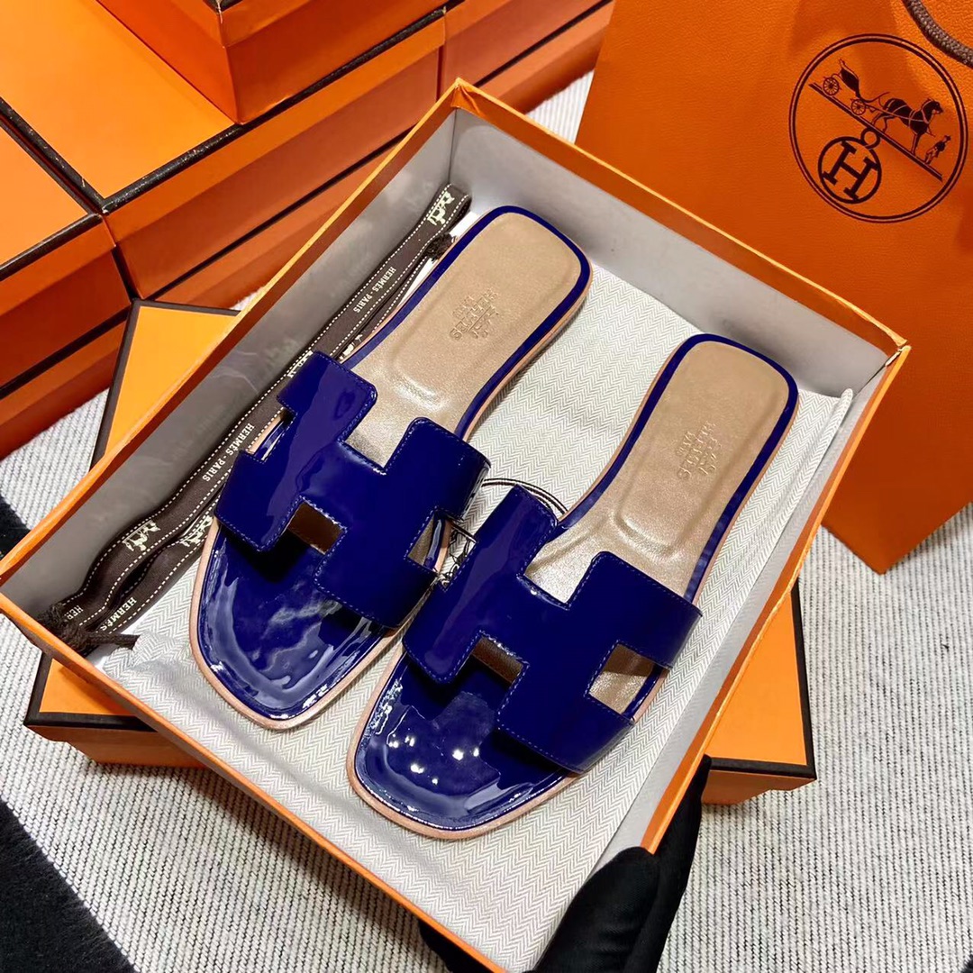 에르메스 올수공 오란 슬리퍼 샌들 페이던트 38